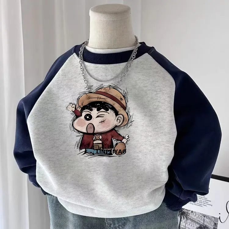 【高质量】男童春秋款卫衣小宝宝卡通动漫宽松潮牌长袖圆领洋气上衣