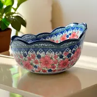 ..高温瓷釉下彩樱花凤尾汤碗家用陶瓷手绘大汤碗