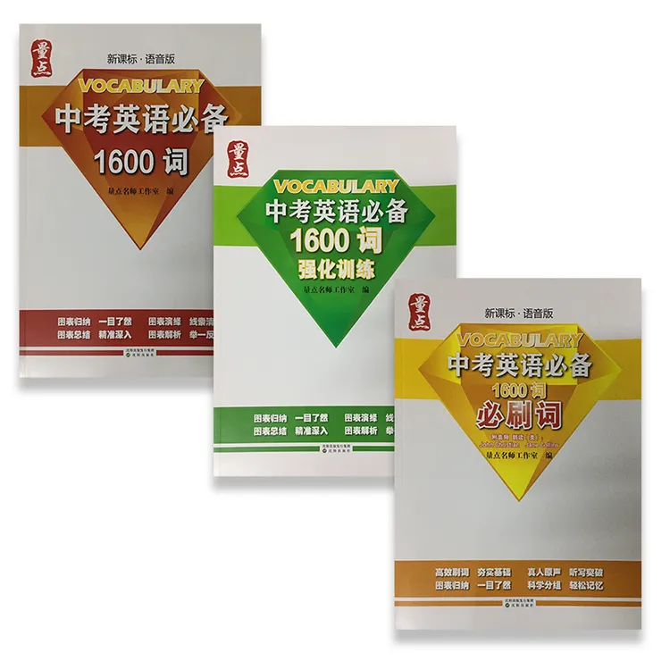 量点中考英语必备1600词语音版新课标初中必刷词强化训练单词短语