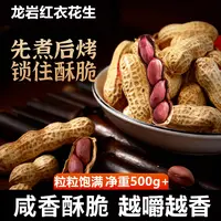 新货【净重500克+】龙岩特产湿烤红衣花生咸香酥脆下酒美味解馋零食