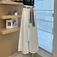 【秋日遐想】高级感高腰显瘦垂感牛仔裤-9222-3