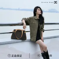修复品LouisVuitton/路易威登/单肩斜挎包横板南瓜包
