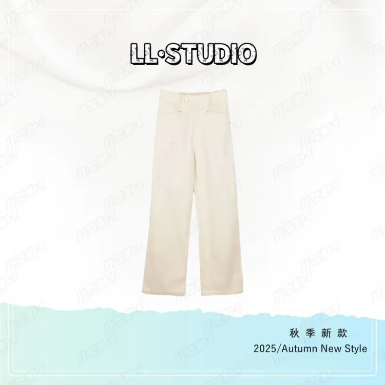 妙兮·LL秋季新款时尚休闲简约宽松显瘦慵懒风中式裤子*20252542
