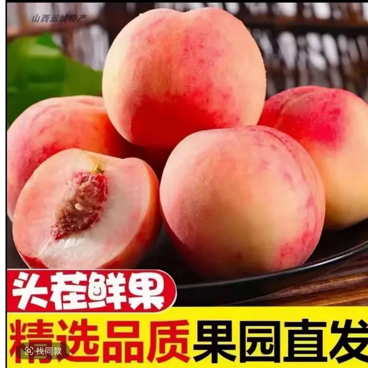 山西红不软脆桃现摘当季应季水果鲜甜多汁带箱5斤