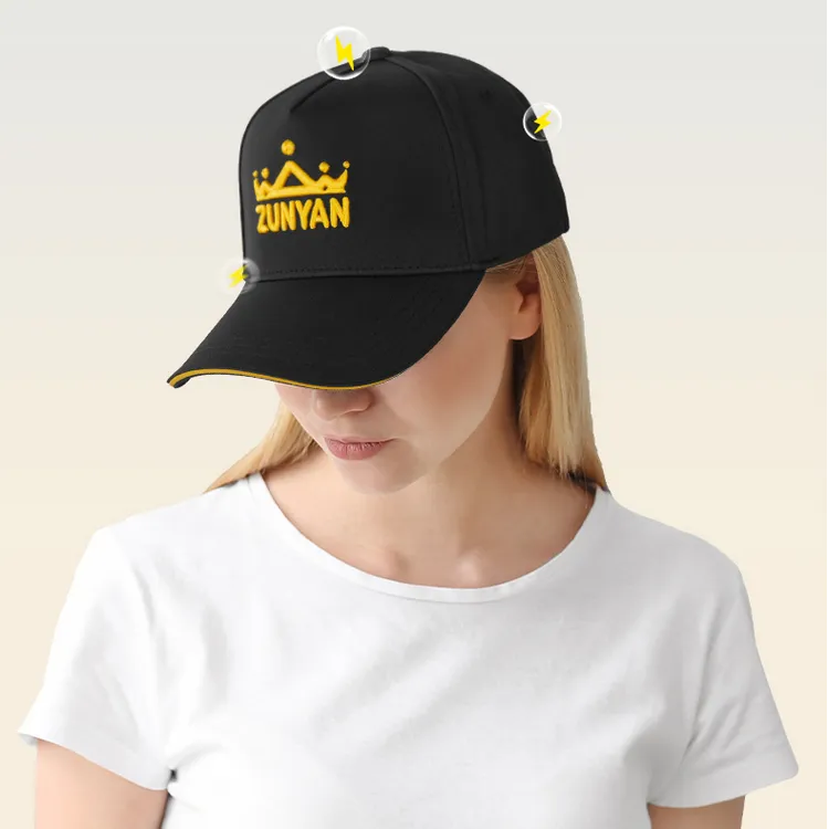 高颜值石墨烯负氧离子帽子时尚户外棒球帽百搭