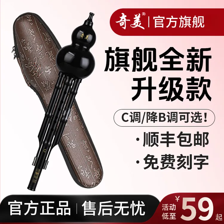 奇美民族葫芦丝乐器初学者儿童C调降B调小学生专用专业演奏型乐器