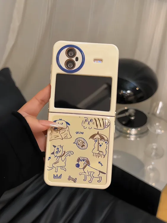 （VIVOXFLIP系列）折叠屏奶油适用VIVOXFLIP手机壳防摔小众猫咪狗狗