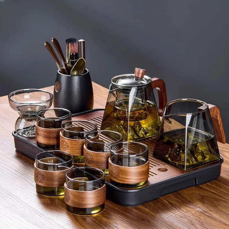 功夫茶具套装2025新款家用办公室高档轻奢泡茶器玻璃茶杯茶壶套装