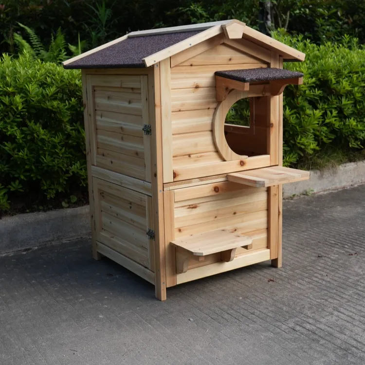 户外实木宠物屋防雨猫屋防晒兔笼防寒猫清尾货处理包邮到家