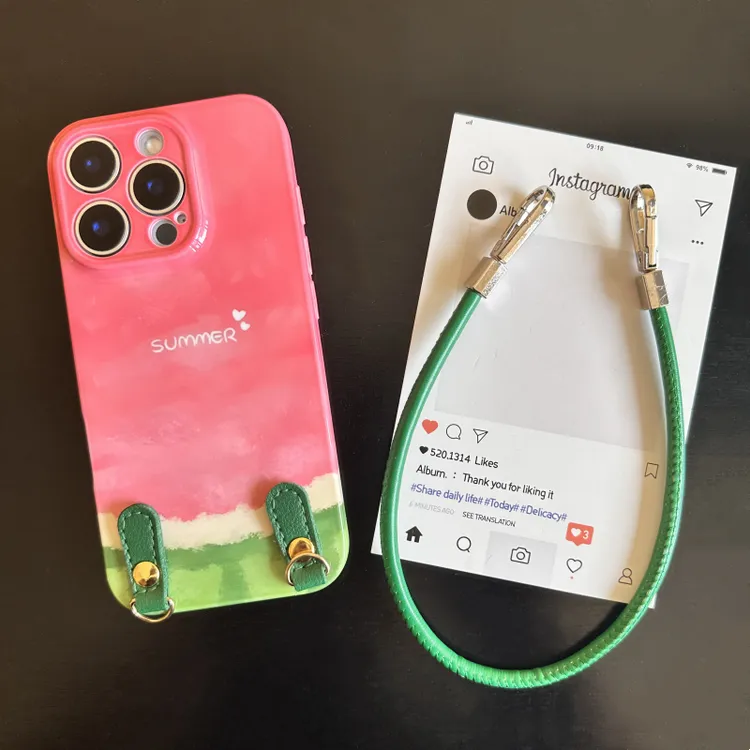 水彩西瓜菲林软壳适用苹果17promax手机壳16华为vivo小米oppo荣耀