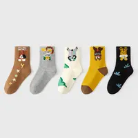 六指鼠秋冬新款无骨缝合手工缝制高弹力童袜厚棉中筒疯狂动物城