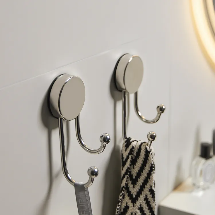 【bydoll】不锈钢吸盘挂钩卫生间浴室厨房门后免打孔强力墙壁收纳