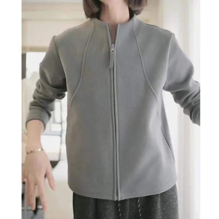 冬季加厚双面秋冬立领卫衣女韩版宽松休闲百搭上衣LK2508576