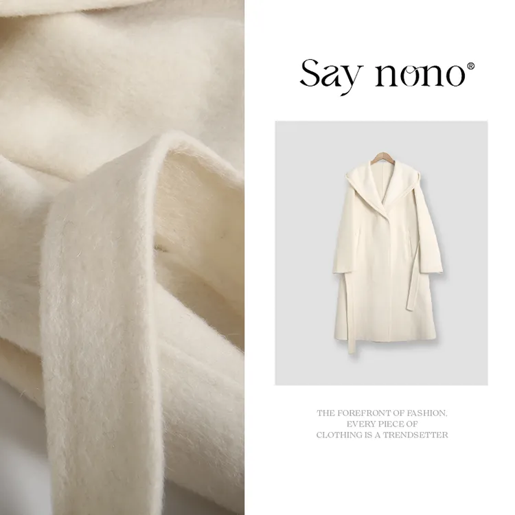 懒猫nono│Saynono 骆马绒双面尼大衣/XXLSLL98050