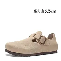 【高版本牛皮】全包勃肯鞋真皮休闲鞋懒人一脚蹬单鞋女款