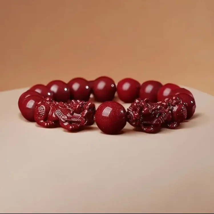 非金属亚克力手链 工艺品正品双貔貅手链男女款手串本命年男女士