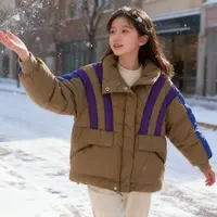 6682高端专享儿童冬款羽绒服紫拼咖（老林专属）