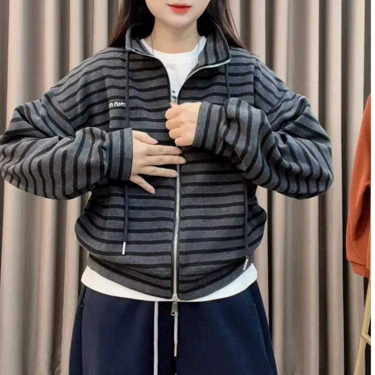 2025秋季新款女装韩版百搭休闲宽松拉链外套B223