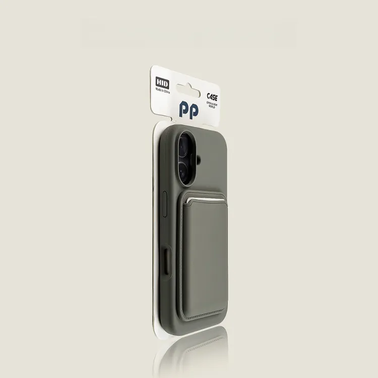 适用iphone16/16pro手机壳钛金灰大孔苹果16promax磁吸卡包15防摔
