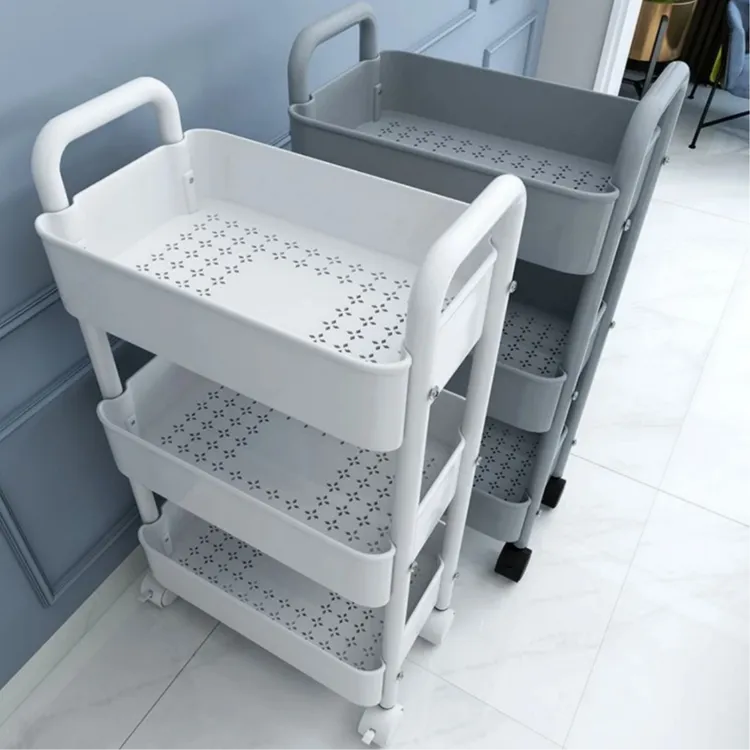 小推车置物架落地客厅厨房浴室移动多层零食架卧室床头收纳储物架