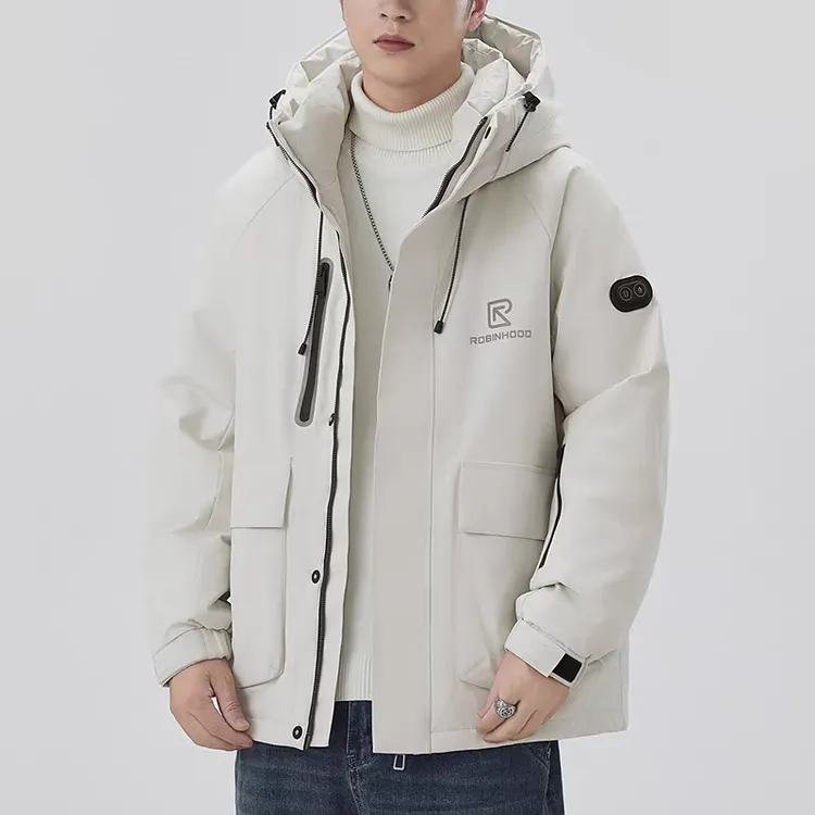 DG 024 新款连帽鹅绒羽绒服冬季超保暖可加热外套冲锋衣