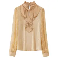 轻奢气质蕾丝时尚百搭长袖优雅衬衫-5751