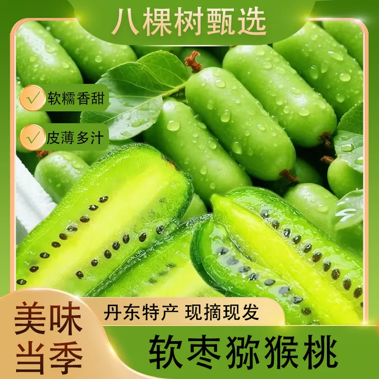 现摘现发丹东软枣猕猴桃新鲜奇异莓圆枣子软糯香甜当季水果