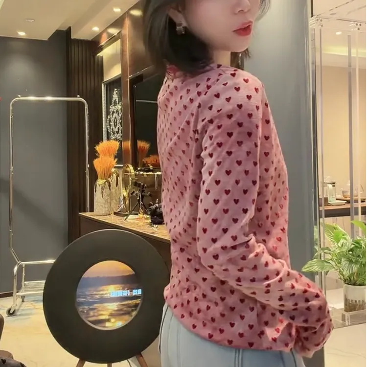 欧货时尚百搭设计感长袖T恤女秋冬内搭圆领正肩打底上衣