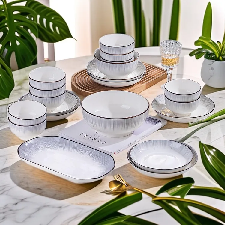 碗碟套装家用2025新款简约餐具碗盘碗筷碗具现代简约吃饭碗米