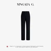 MNGATA G.宫小妍【国风小烟管】棉质早秋新中式显瘦九分裤子4082815