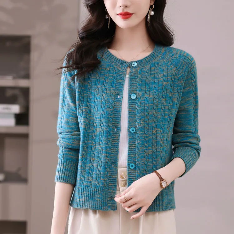 短款毛针织衫女式春季短款开衫秋季针织衫时尚外搭韩版春秋