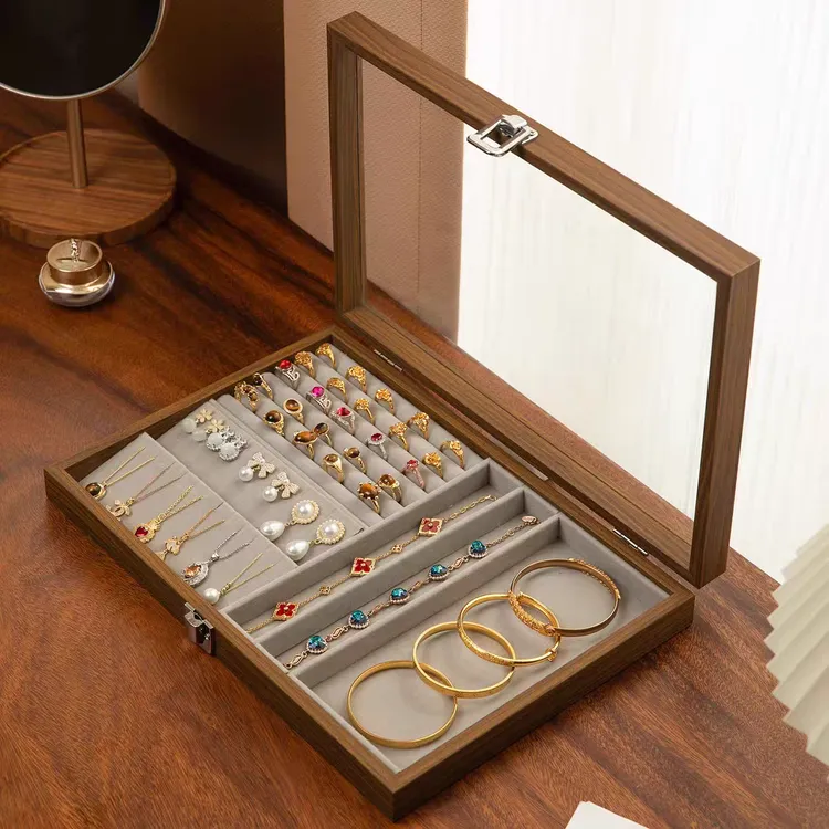 首饰收纳盒耳环戒指项链珠宝饰品耳钉存放高档精致轻奢手饰展示