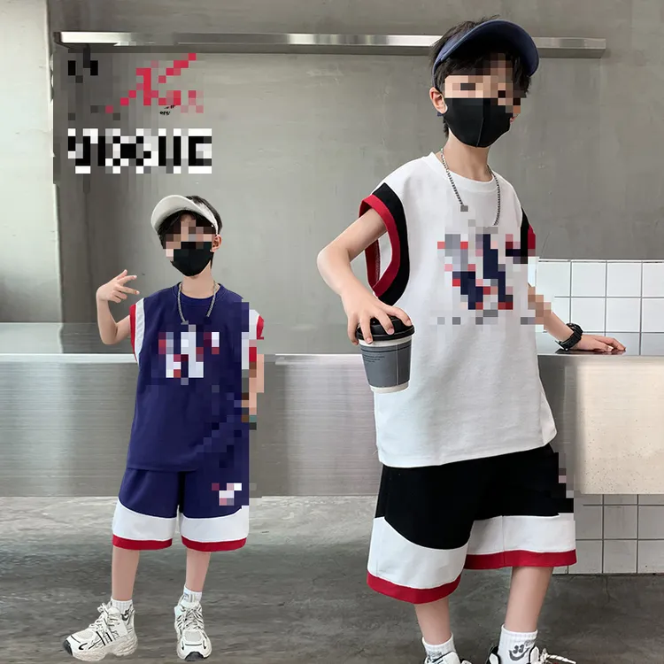 【短袖+短裤两件套】男童夏款T恤套装2025新款儿童装夏季中大童孩子
