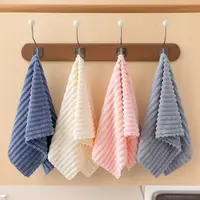 珊瑚绒糖果条毛巾26*48一条装不带礼盒