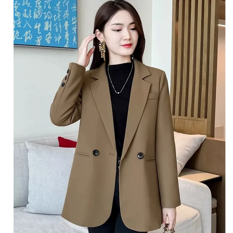 大码美拉德气质西装外套女2025春季新款时尚休闲百搭显瘦洋气西服