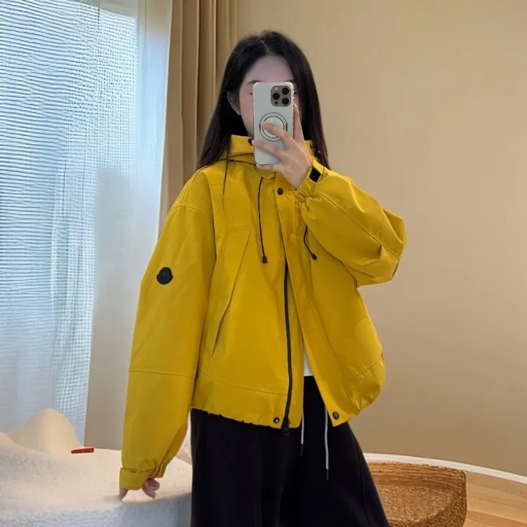 宿慕SUMU羽绒冲锋衣90白鸭绒女装羽绒服2025新款韩版连帽外套8807