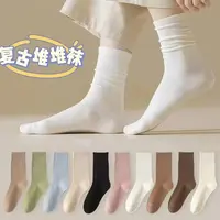 新款女士多巴胺复古舒适堆堆袜W8051