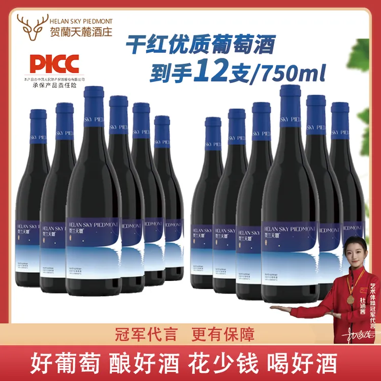 【宁夏贺兰山干红2箱装】宁夏贺兰山东麓赤霞珠干红葡萄酒【包邮】