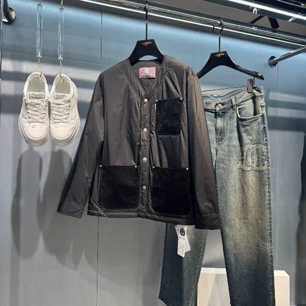DIKALO FERRE/迪卡里奥 费雷D53MF578新款男士秋冬高密滑领薄棉服