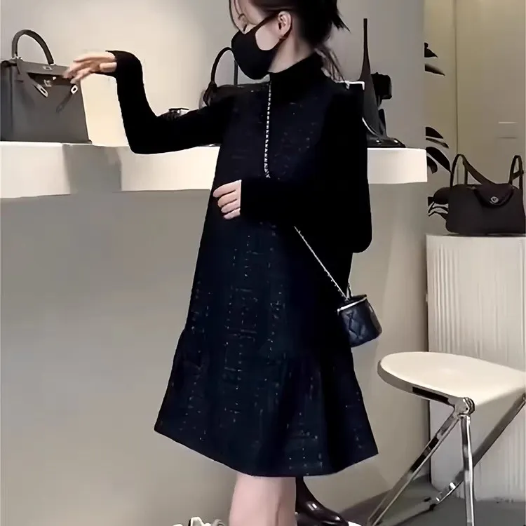 2025春秋新款高端小香风名媛气质显瘦黑色今年流行背心连衣裙女