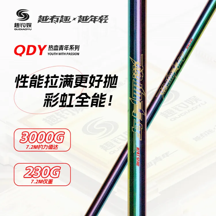 【小老板专享】趣钓娱热血青年彩虹全能版综合台钓鲫鲤草鳊翘鲢鳙青鱼大物高碳竿