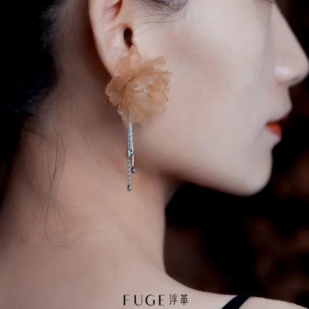 《浮革Fuge》 艺术家手作37度炽烈耳钉变色小众戒指高级轻奢颈环
