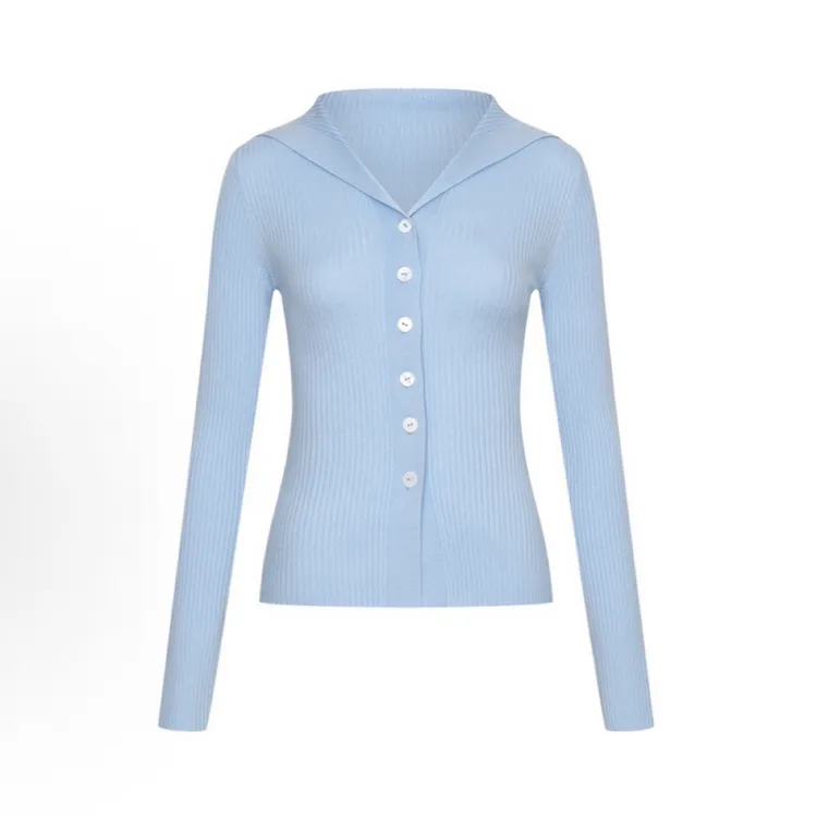 UR2025冬季新款女装休闲撞色纽扣修身针织开衫UYY950132