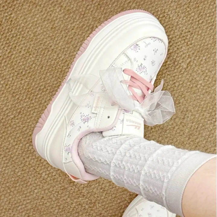 回力增高小白鞋女款2026新款春季小众设计厚底面包鞋百搭学生板鞋