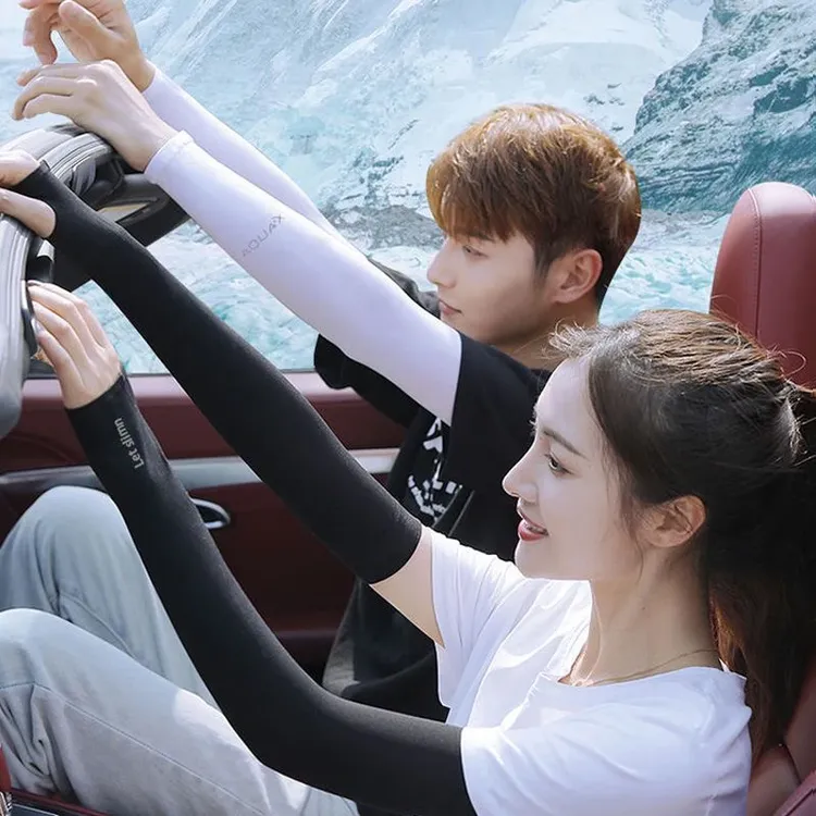 冰袖夏天冰丝袖防晒袖套女夏季防护冰爽男护臂套袖夏日冰手套长款