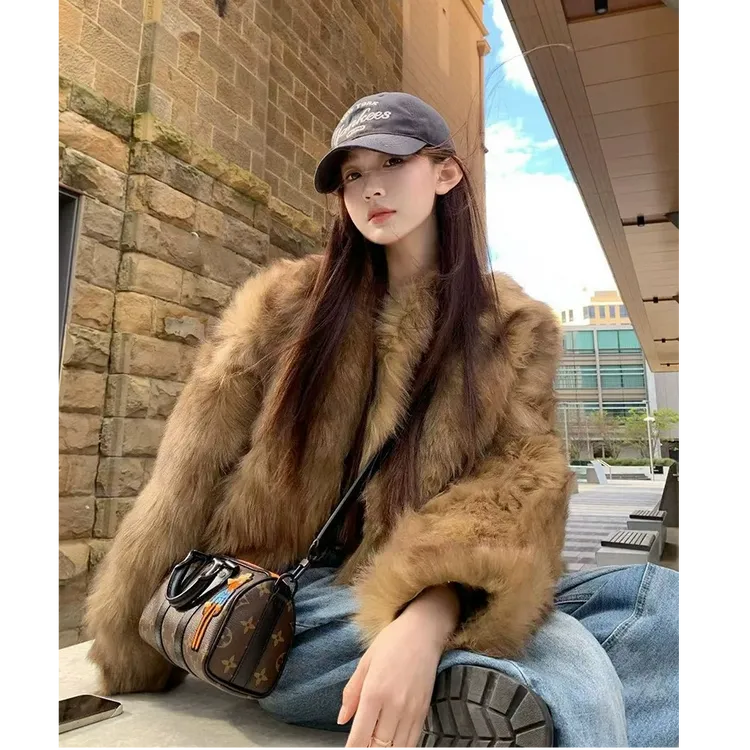 【悉尼日落】2025秋冬新款毛毛外套短款高级感轻奢气质显瘦网红爆款