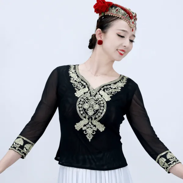 【夏一雯专属】E26099依曼之舞异域风情上衣民族风印度纱丽服饰服装