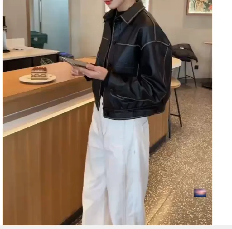 2025春季新款时尚女装爆款轻熟搭配短款外套裤子女珍R5