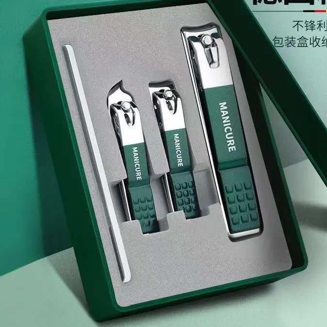 精工绿色指甲刀锉打磨条便携剪套装家用指甲钳斜口修甲刀专用