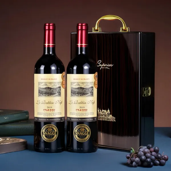 【节日酒礼】拉比纳菲斯纳格干红葡萄酒法国产区2瓶钢琴烤漆礼盒装